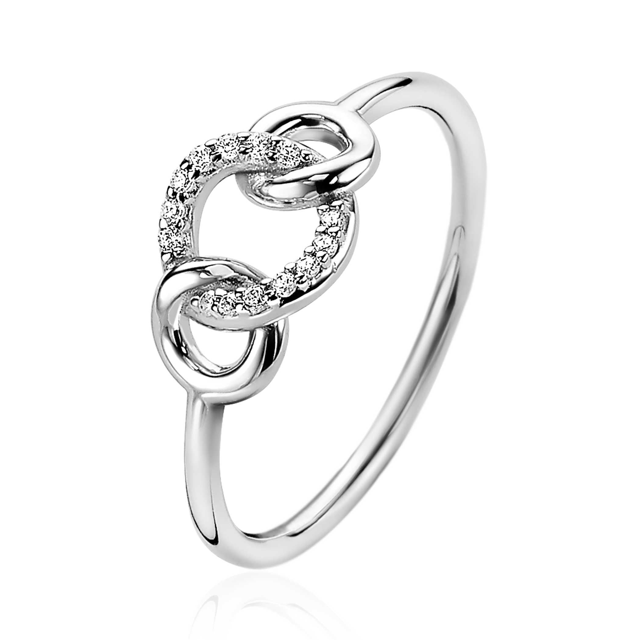 ZINZI Zilveren Ring met Witte Zirkonia - ZIR2045