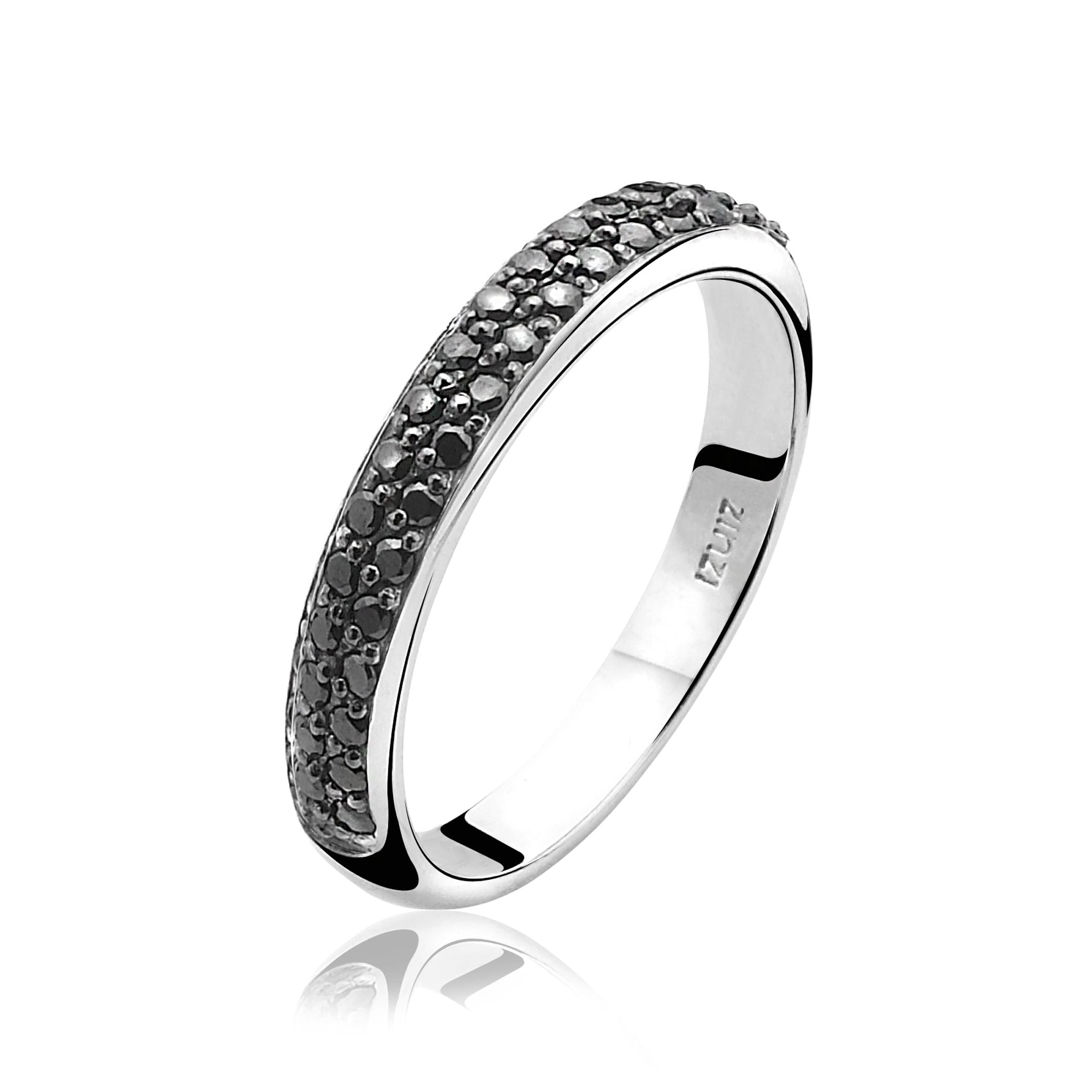 ZINZI Zilveren Ring zwart - ZIR881Z