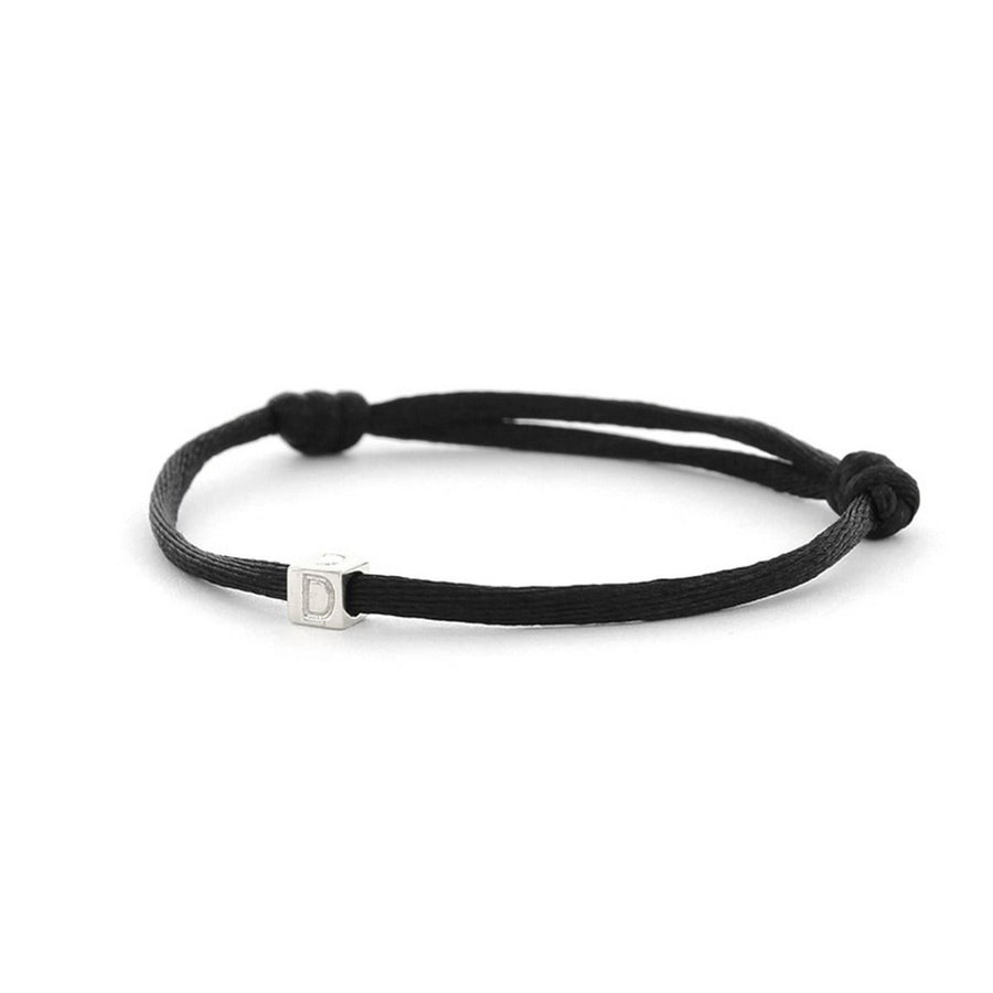 Imotionals armband Silk cord blok initialen B-84D | Pansitenederland