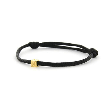 Imotionals armband Silk cord blok initialen B-85N