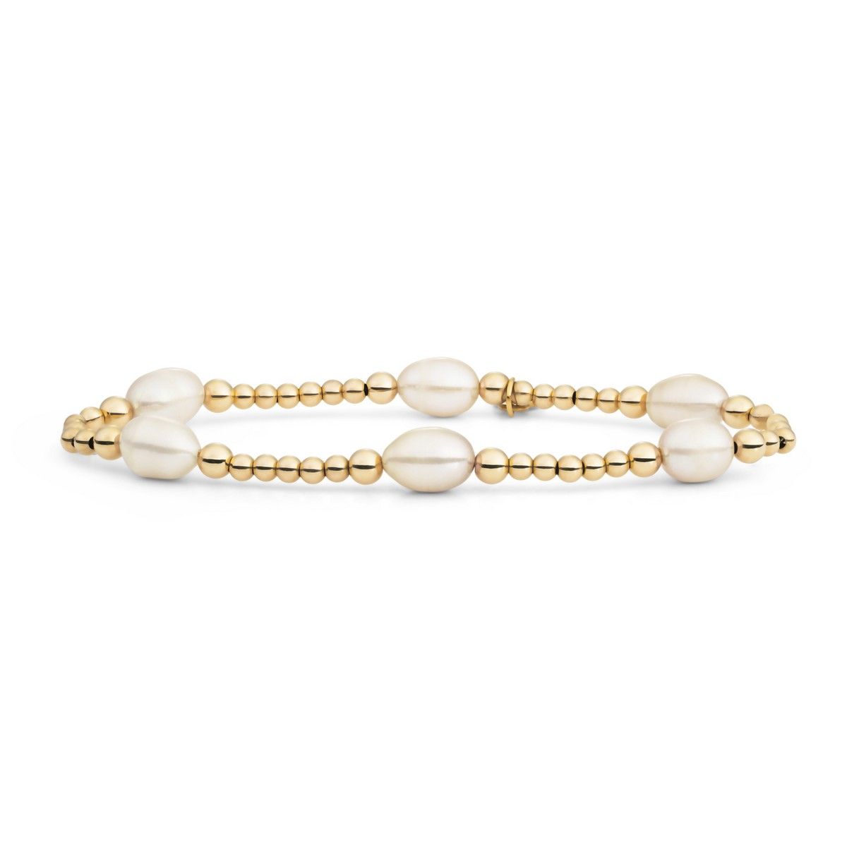 Sparkling Jewels - Armband: Pearl Reverse Bold Mix - Gold BLK03G-P01, exclusief en kwalitatief hoogwaardig. Ontdek nu!
