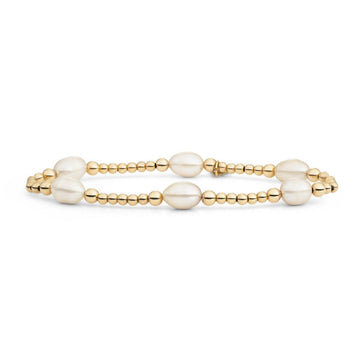 Sparkling Jewels Armband | Pearl Reverse Bold Mix - Gold
