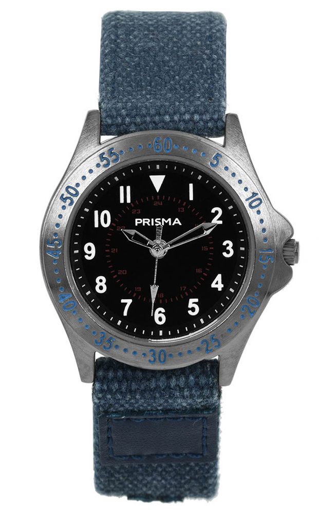 PRISMA CW.258 kinderhorloge Bolk staal-canvas blauw 31,5mm, exclusief en kwalitatief hoogwaardig. Ontdek nu!