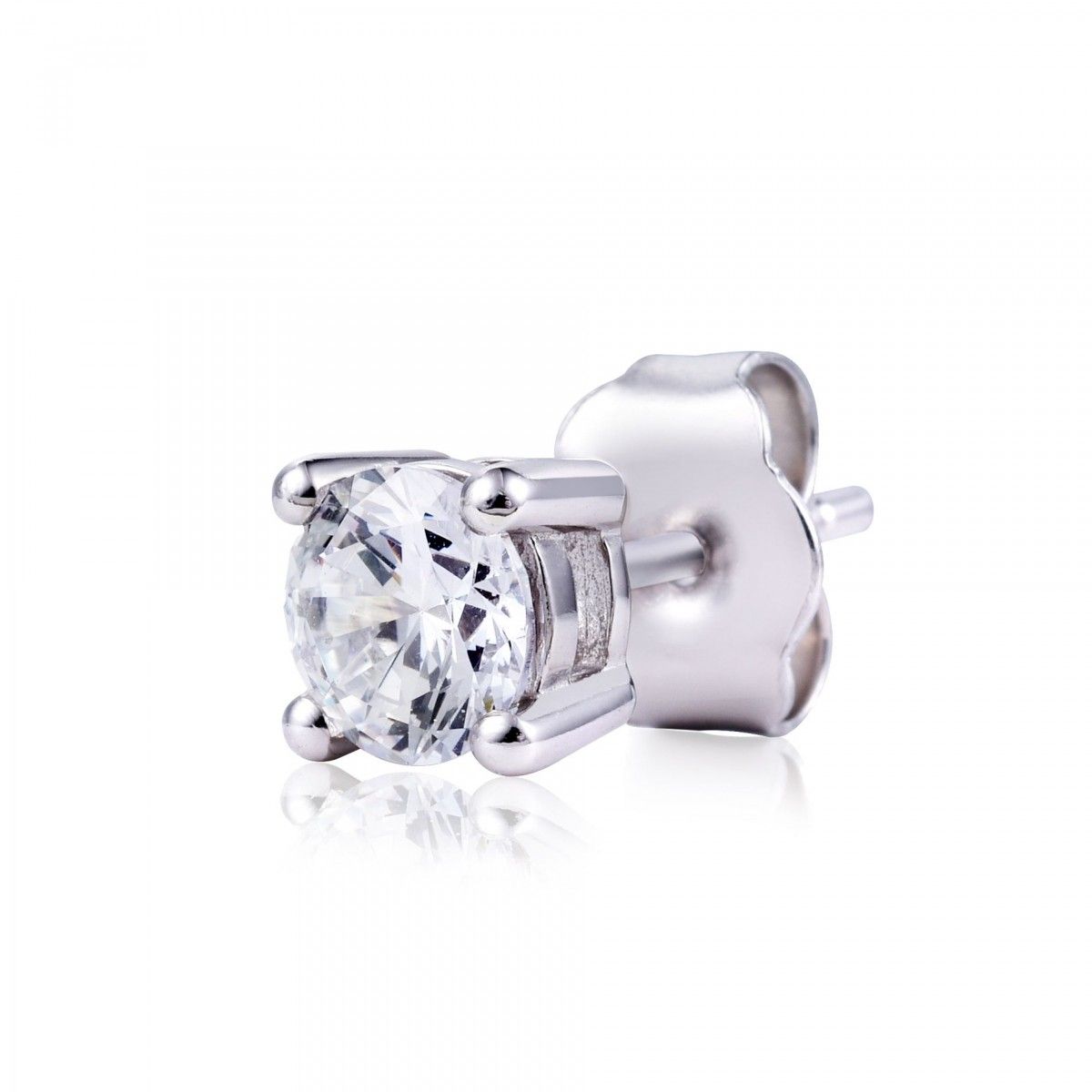 Zinzi zilveren oorknoppen ronde zirconia 6mm chatonzetting ZIO1383, exclusief en kwalitatief hoogwaardig. Ontdek nu!
