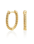 Sparkling Jewels Oorringen - Twist Gold - Polished EAG21, exclusief en kwalitatief hoogwaardig. Ontdek nu!