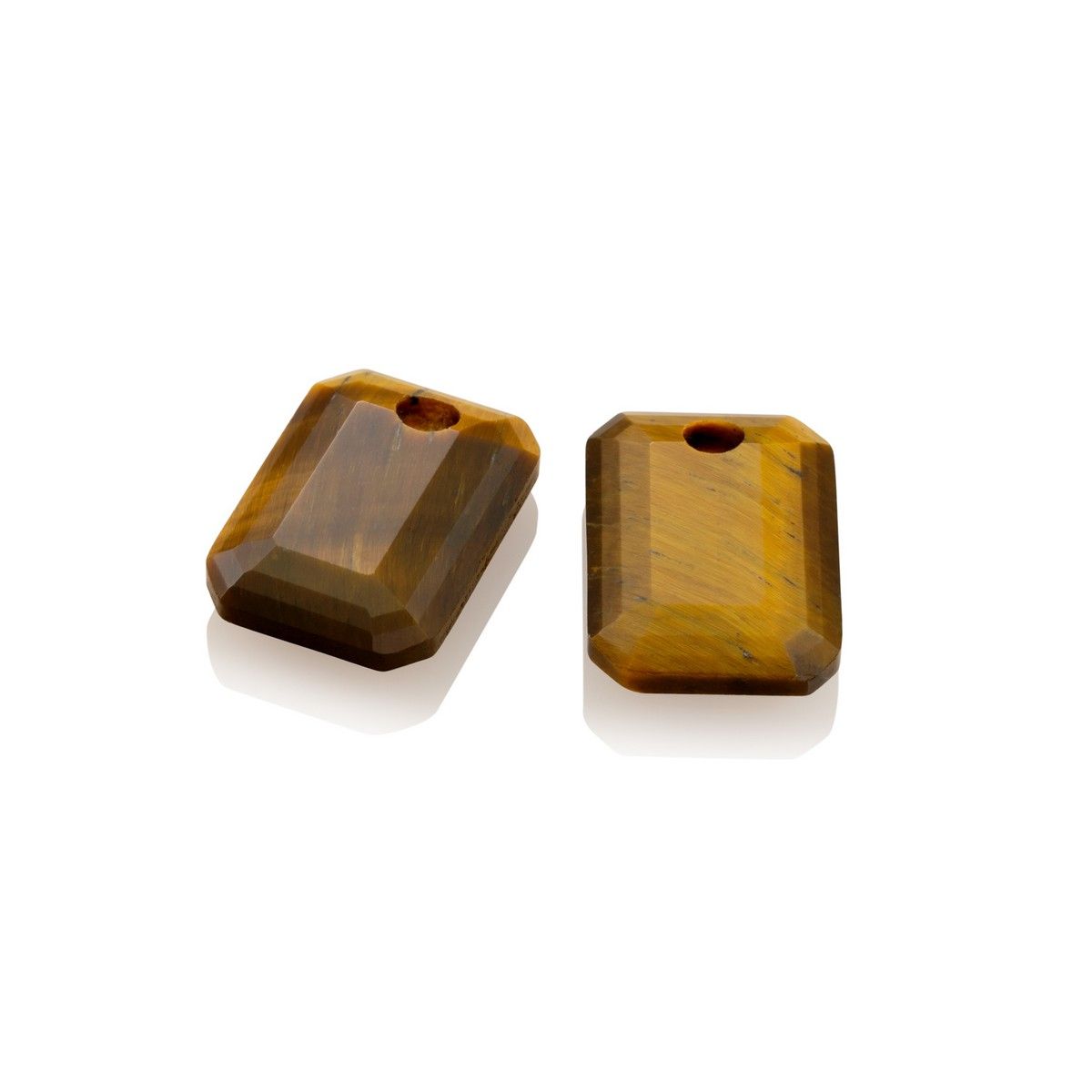 Sparkling Jewels Oorbel Edelstenen - Tiger Eye Emerald Cut EAGEM09-EC, exclusief en kwalitatief hoogwaardig. Ontdek nu!