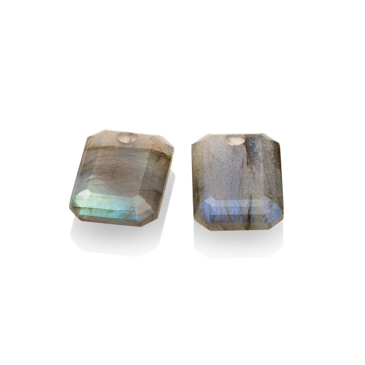 Sparkling Jewels - Oorstenen: Emerald Cut - Labradorite EAGEM18-EC, exclusief en kwalitatief hoogwaardig. Ontdek nu!