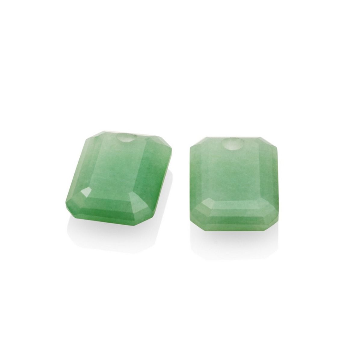 Sparkling Jewels - Oorstenen: Emerald Cut - Green Aventurine EAGEM29-EC, exclusief en kwalitatief hoogwaardig. Ontdek nu!