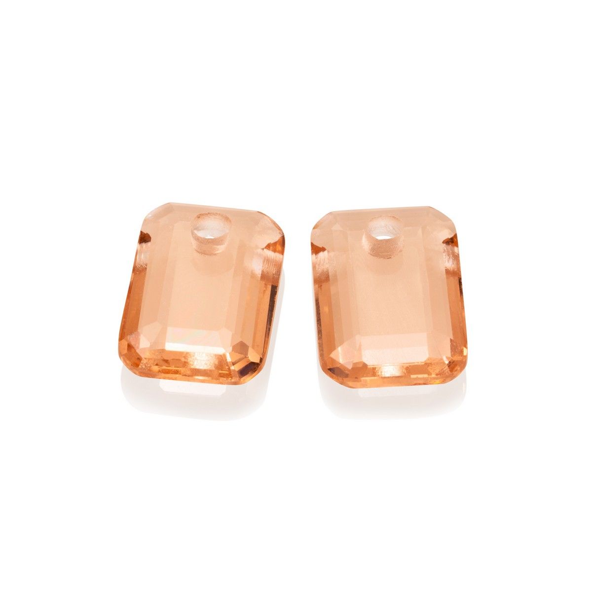 Sparkling Jewels - Oorstenen: Emerald Cut - Champagne Quartz EAGEM42-EC, exclusief en kwalitatief hoogwaardig. Ontdek nu!