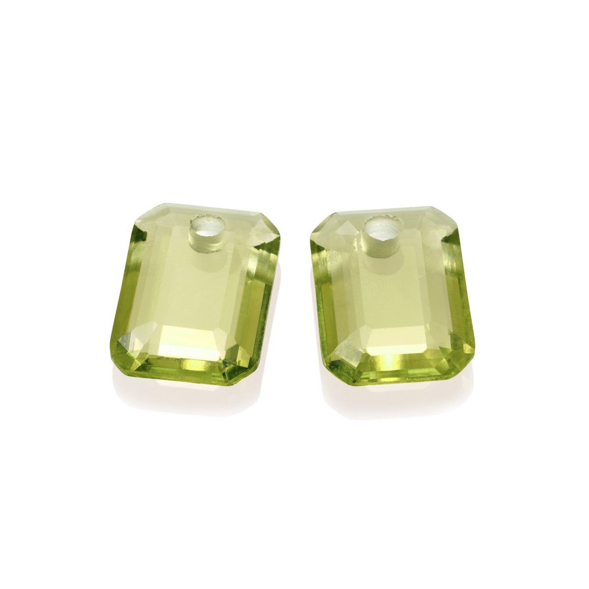Sparkling Jewels - Oorstenen: Emerald Cut - Lemon Quartz EAGEM43-EC, exclusief en kwalitatief hoogwaardig. Ontdek nu!