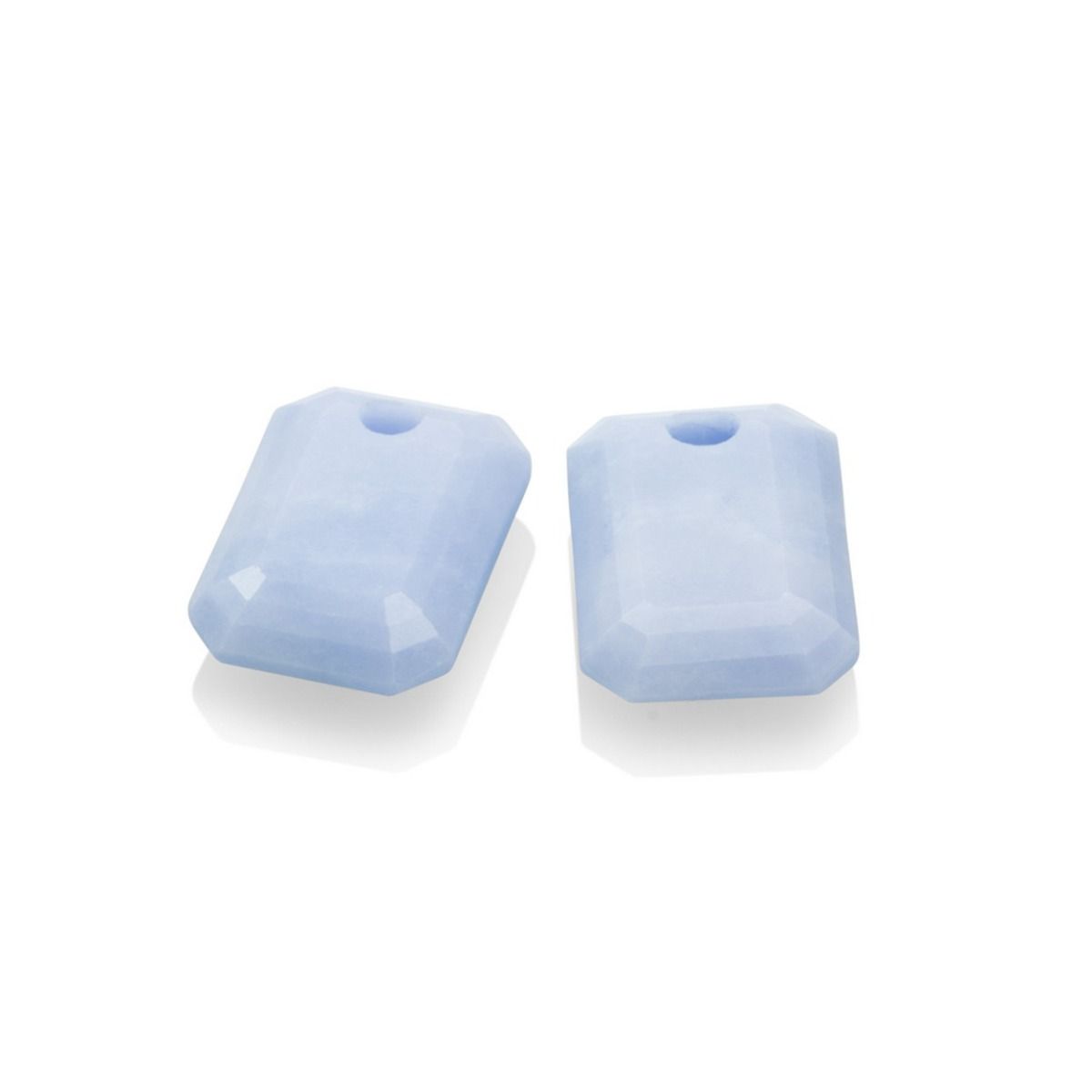 Sparkling Jewels - Oorstenen: Emerald Cut - Blue Lace Agate EAGEM47-EC, exclusief en kwalitatief hoogwaardig. Ontdek nu!