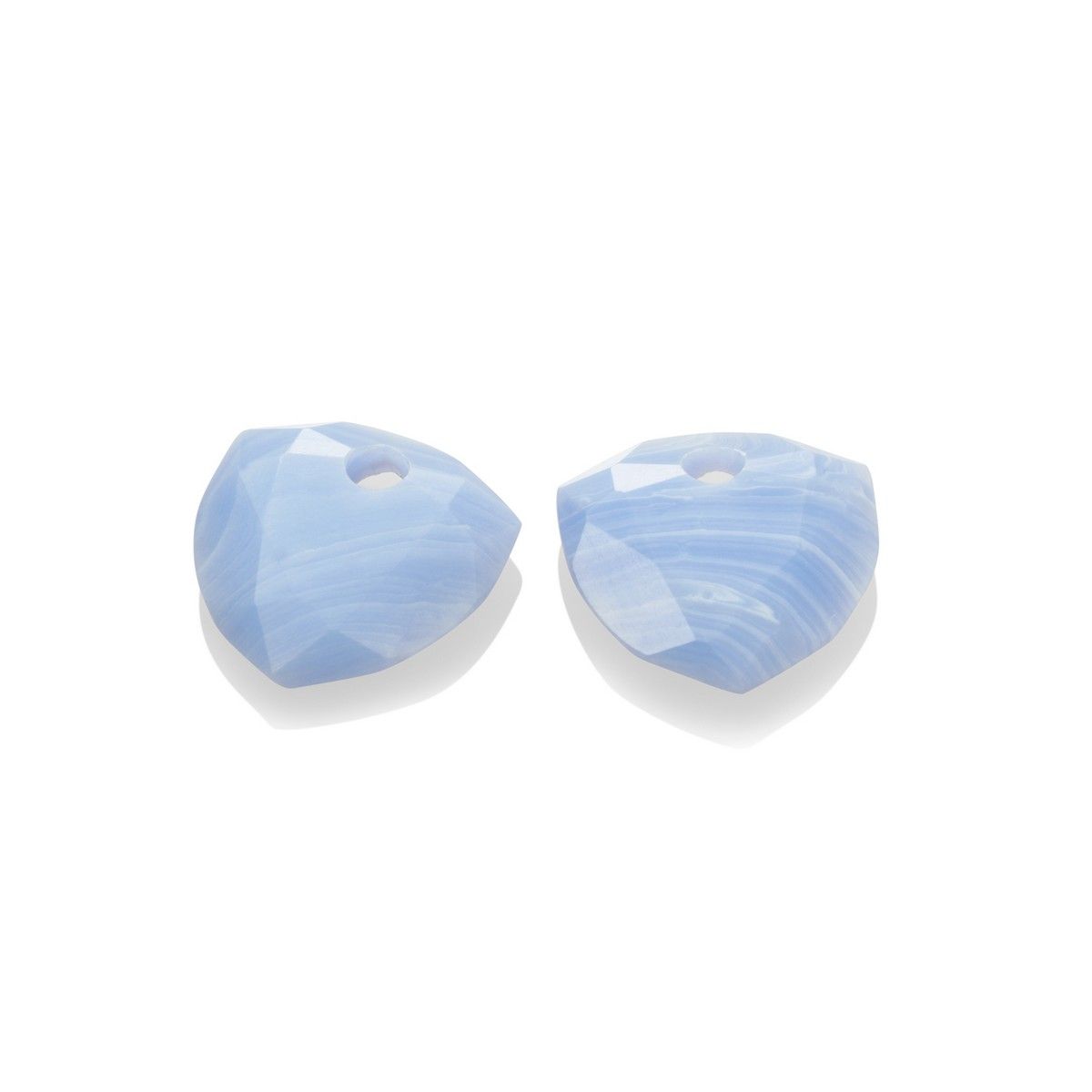 Sparkling Jewels - Oorstenen: Trillion Cut - Blue Lace Agate EAGEM47-TRI, exclusief en kwalitatief hoogwaardig. Ontdek nu!