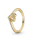 Pandora Timeless Sprankelend Hart Wishbone Ring 169302C01, exclusief en kwalitatief hoogwaardig. Ontdek nu!