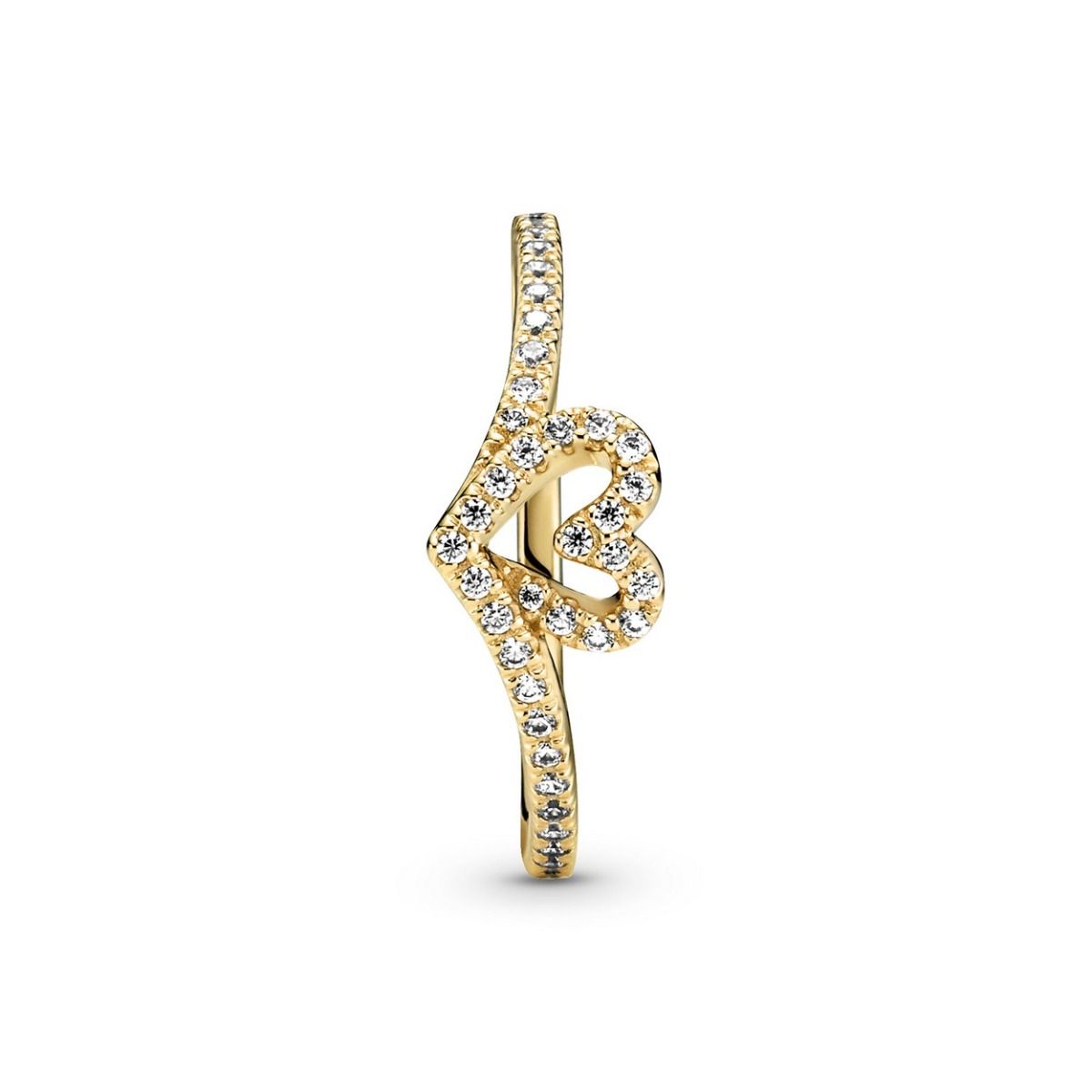 Pandora Timeless Sprankelend Hart Wishbone Ring 169302C01, exclusief en kwalitatief hoogwaardig. Ontdek nu!