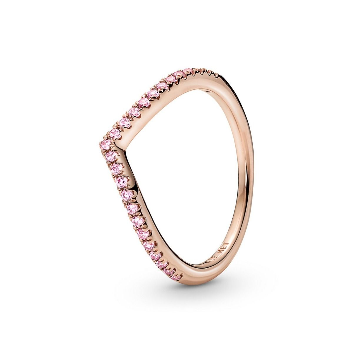 Pandora Timeless Sprankelend Roze Wishbone Ring 186316C02, exclusief en kwalitatief hoogwaardig. Ontdek nu!