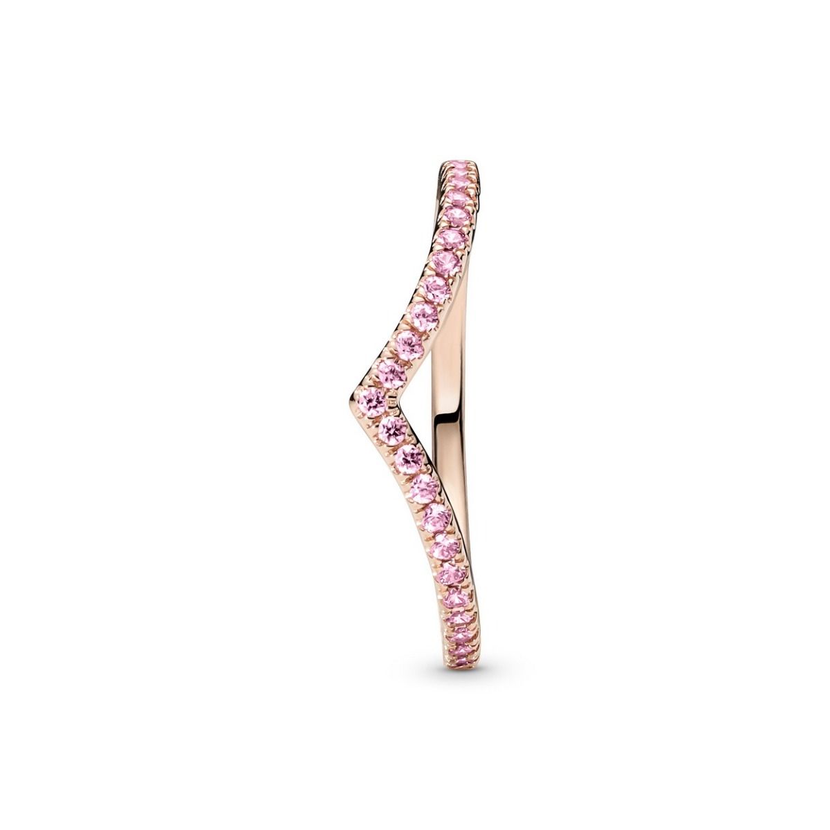 Pandora Timeless Sprankelend Roze Wishbone Ring 186316C02, exclusief en kwalitatief hoogwaardig. Ontdek nu!