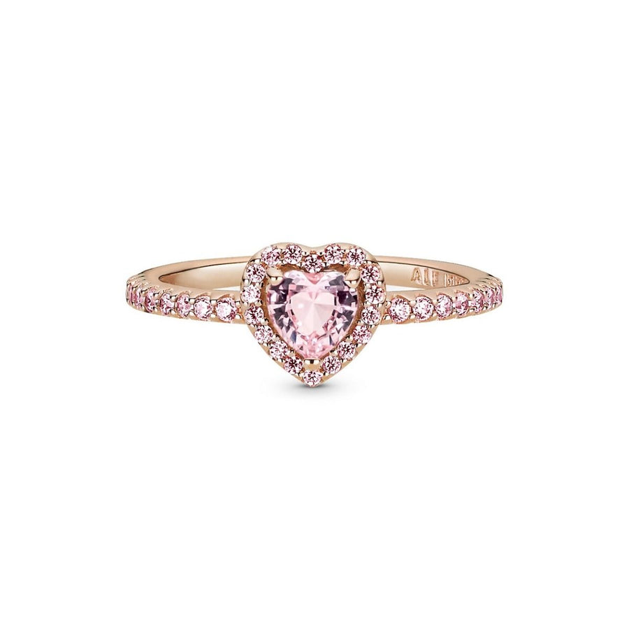Pandora Glinsterende Verhoogde Hartring 188421C04