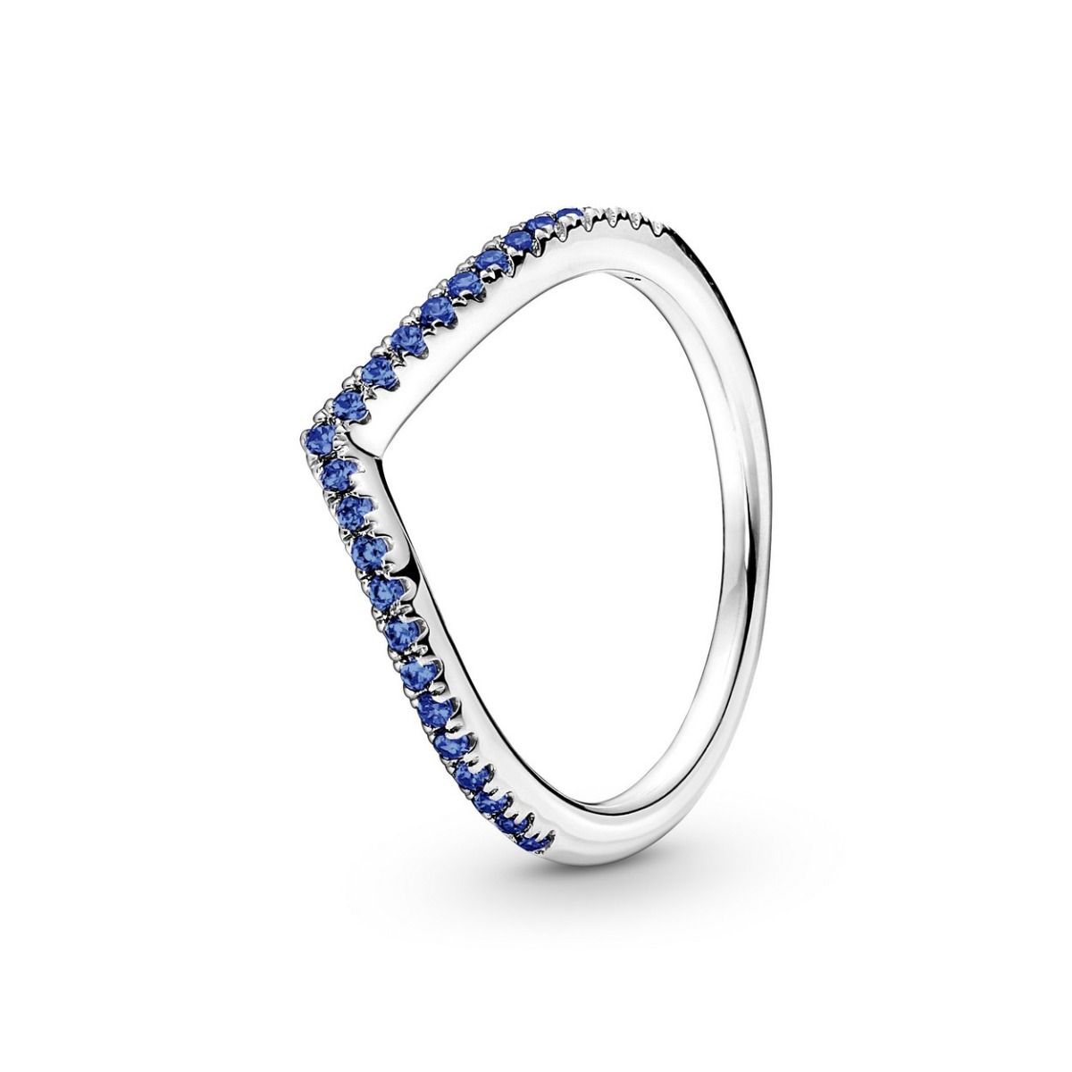Pandora Timeless Sprankelend Blauwe Wishbone Ring 196316C02, exclusief en kwalitatief hoogwaardig. Ontdek nu!