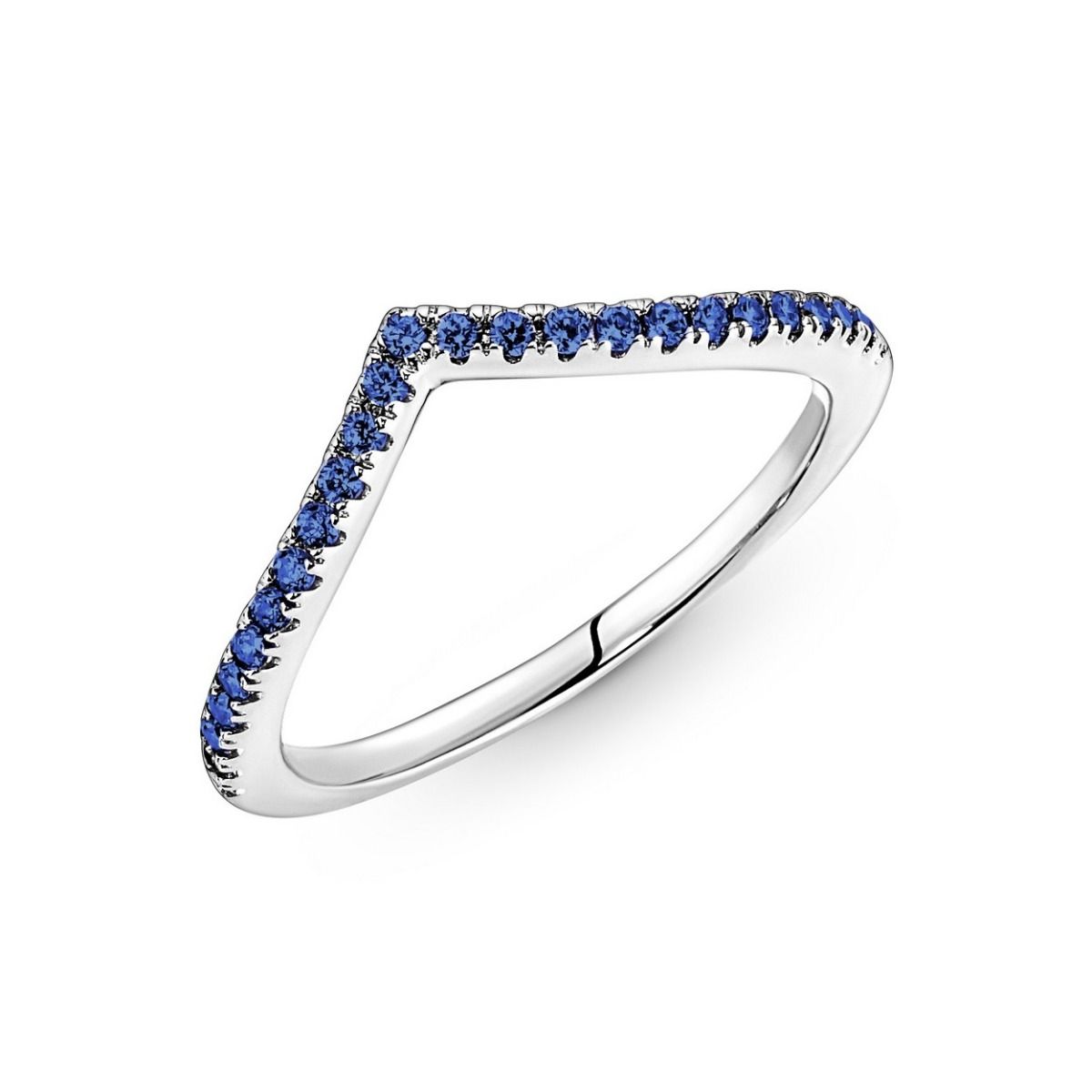 Pandora Timeless Sprankelend Blauwe Wishbone Ring 196316C02, exclusief en kwalitatief hoogwaardig. Ontdek nu!