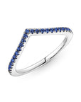 Pandora Timeless Sprankelend Blauwe Wishbone Ring 196316C02, exclusief en kwalitatief hoogwaardig. Ontdek nu!