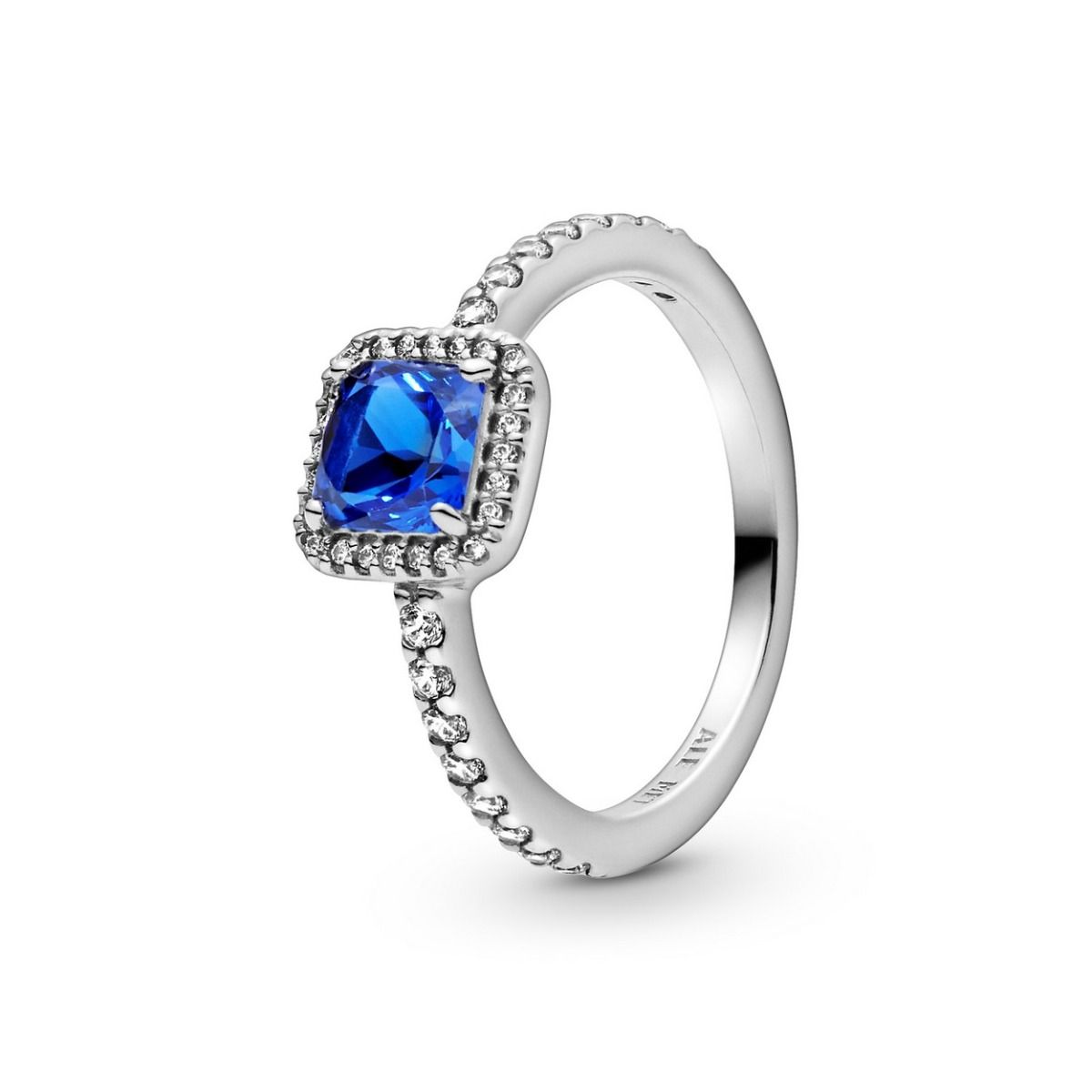 Pandora Blue Square Sparkle Halo Ring 198863C02, exclusief en kwalitatief hoogwaardig. Ontdek nu!