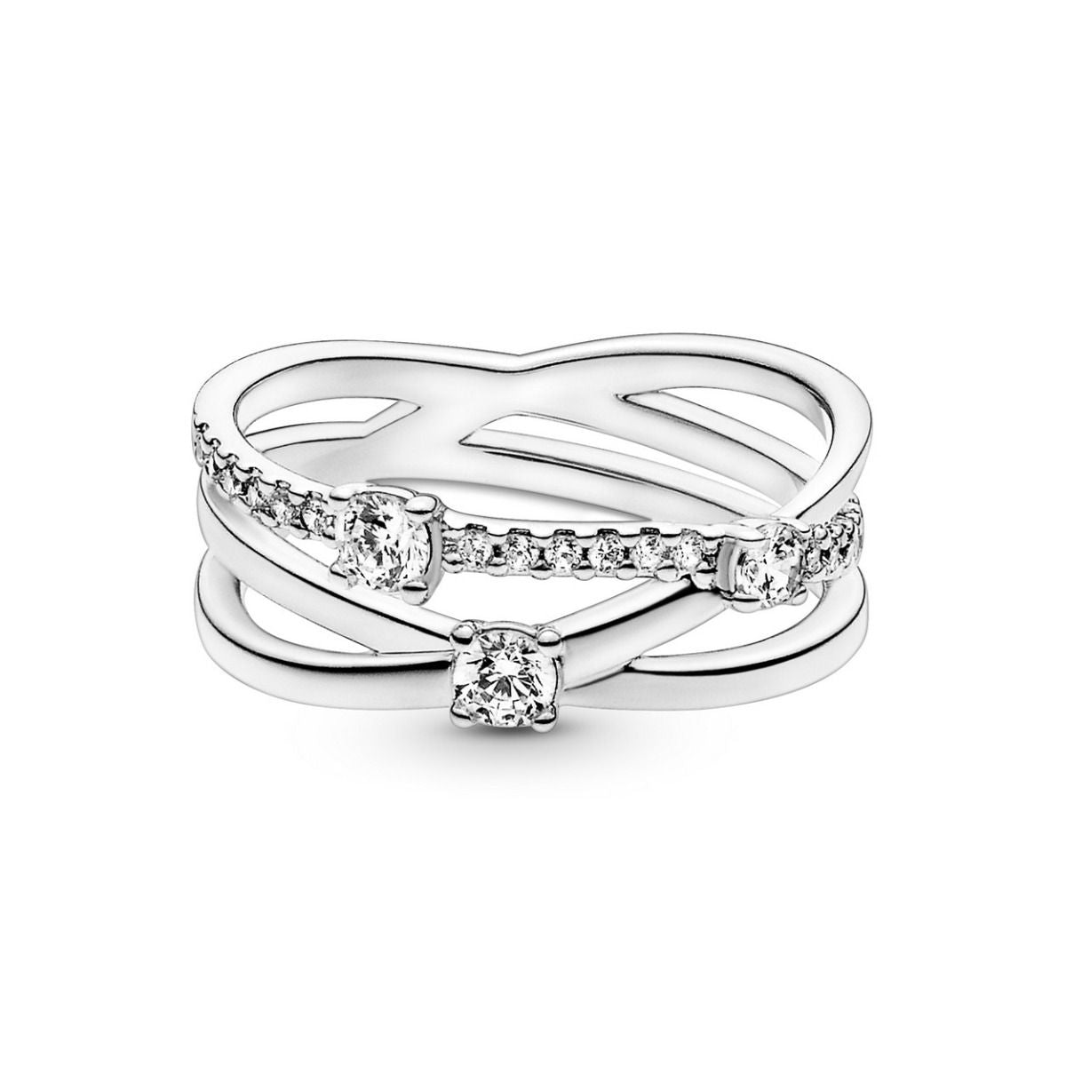 Pandora Sparkling Triple Band Ring 199400C01, exclusief en kwalitatief hoogwaardig. Ontdek nu!