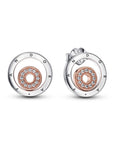 Pandora Signature Two-tone Logo Circles Oorknopjes 282314C01, exclusief en kwalitatief hoogwaardig. Ontdek nu!