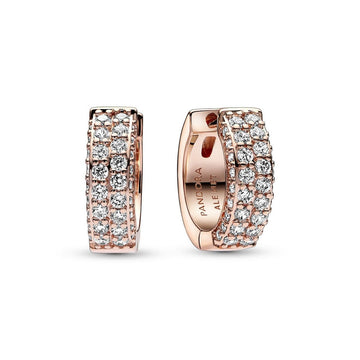 Pandora Timeless dubbele rij pavé oorringen 282622C01