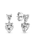 Pandora Double Heart Sparkling Stud Earrings 291199C01, exclusief en kwalitatief hoogwaardig. Ontdek nu!