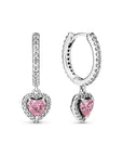 Pandora Sparkling Halo Heart Hoop Earrings 291445C01, exclusief en kwalitatief hoogwaardig. Ontdek nu!