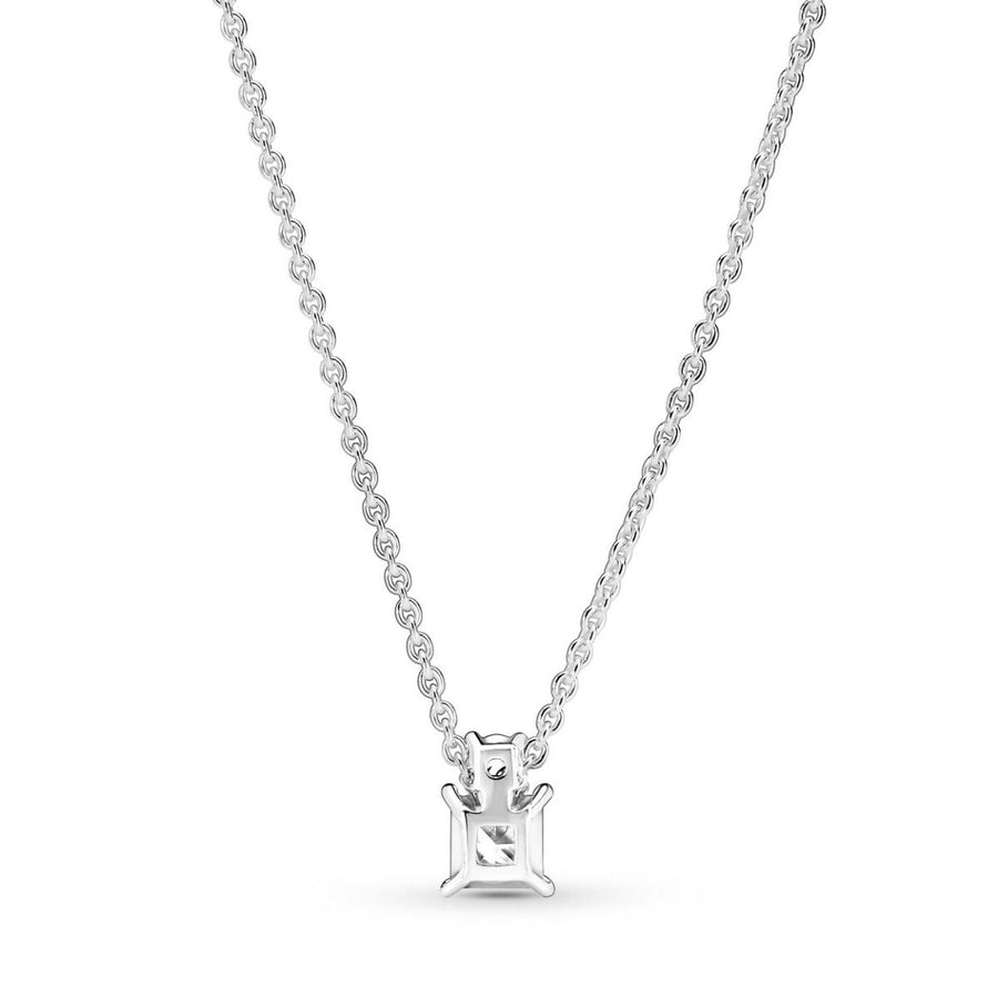 Pandora Sprankelende Halsketting met Ronde & Vierkante Hanger 390048C01