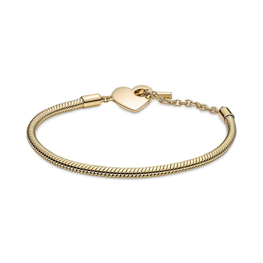 Pandora Moments Hart T-Balk Snake Chain Armband 569285C00
