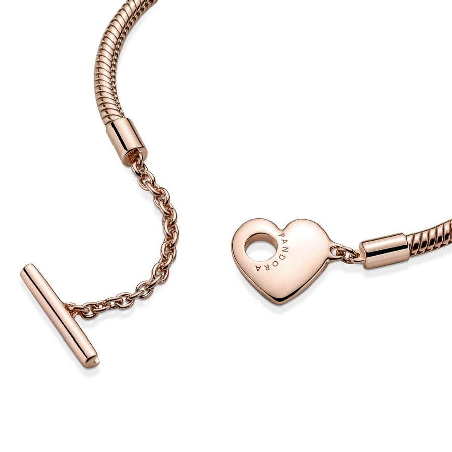 Pandora Moments Hart T-Bar Snake Chain Armband 589285C00