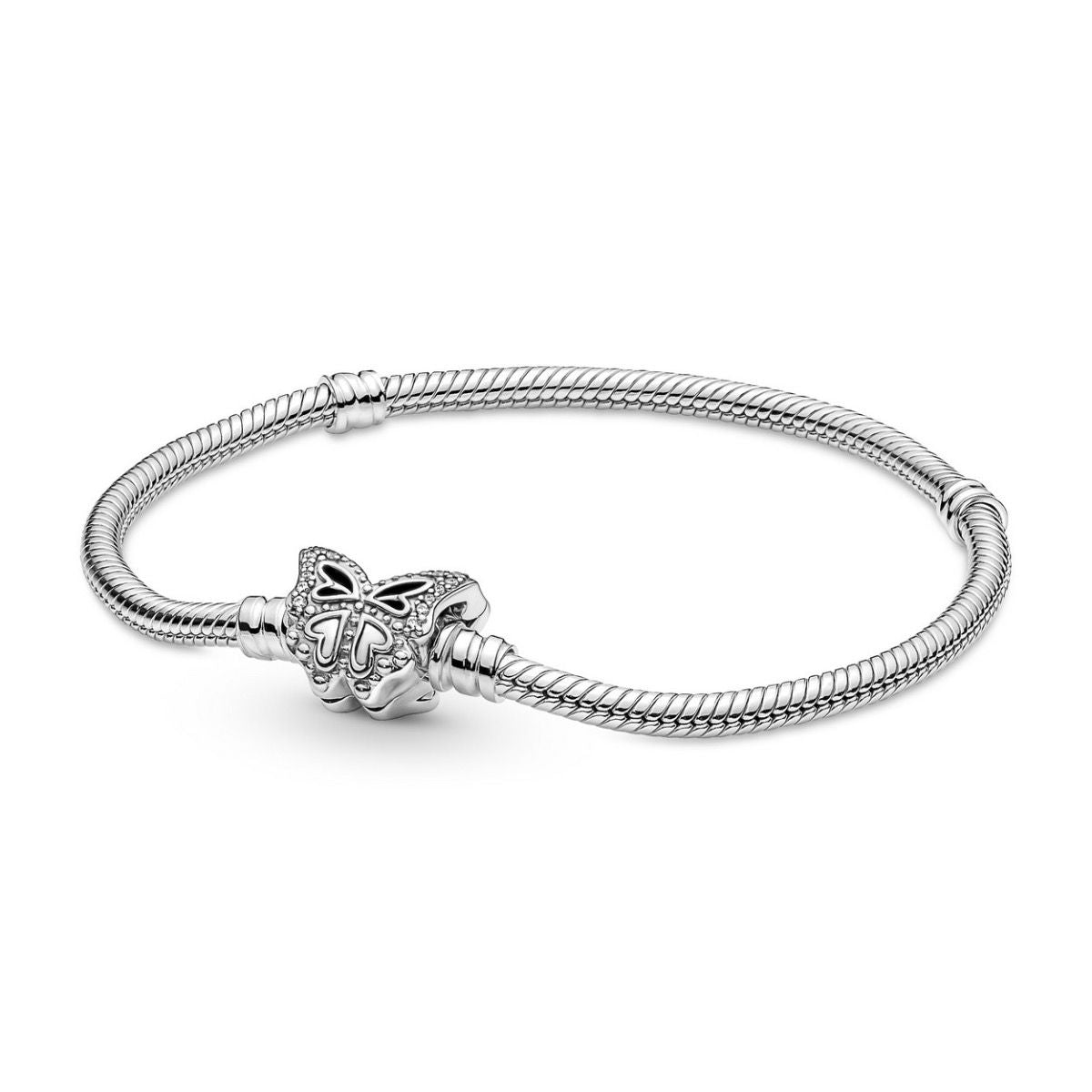 Pandora Moments Snake Chain Armband met Vlindersluiting 590782C01, exclusief en kwalitatief hoogwaardig. Ontdek nu!