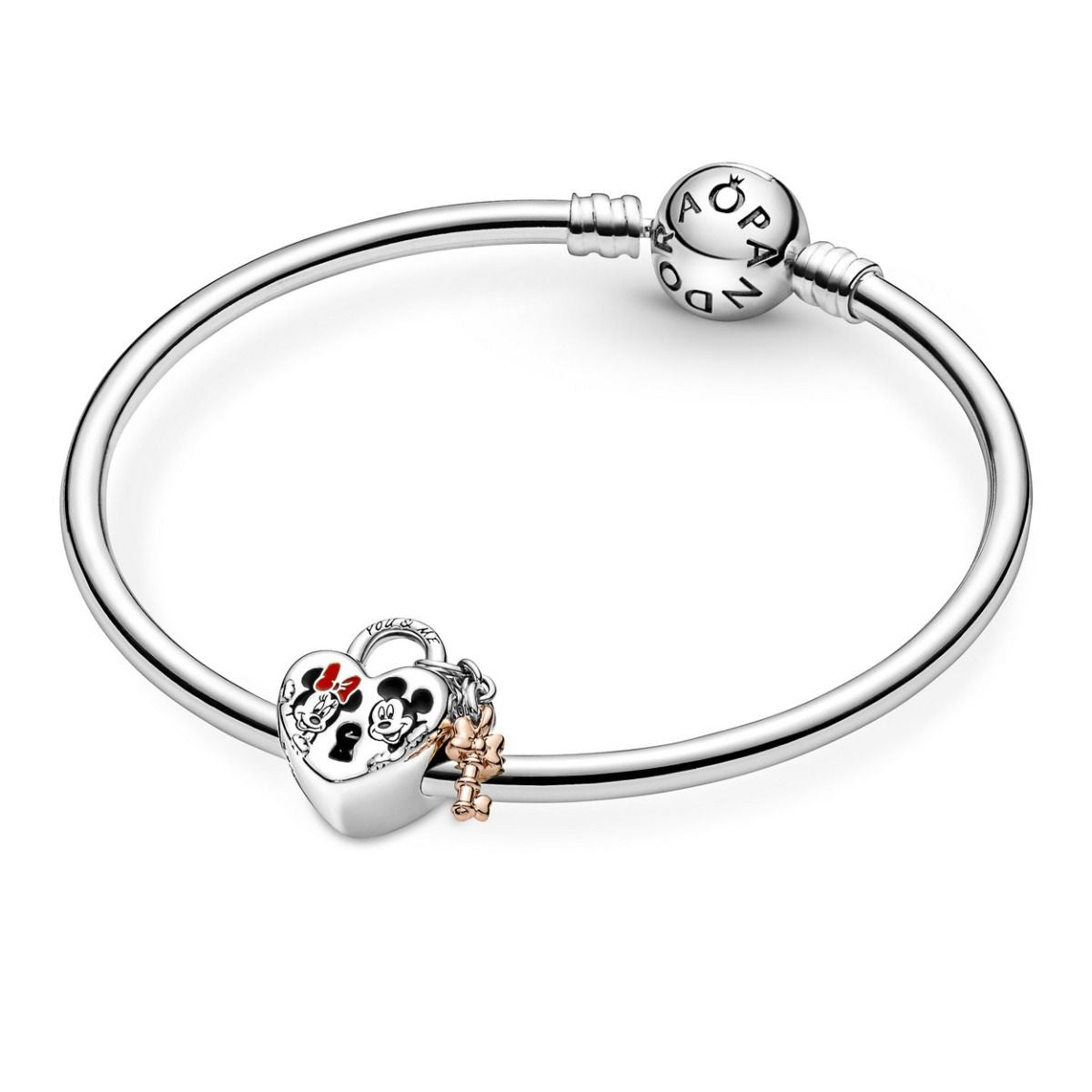 Pandora Disney Mickey Mouse &amp; Minnie Mouse Hangslot Bedel 780109C01, exclusief en kwalitatief hoogwaardig. Ontdek nu!