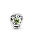Pandora Augustus Geboortesteen Lentegroene Oneindige Cirkel Bedel 790065C03, exclusief en kwalitatief hoogwaardig. Ontdek nu!