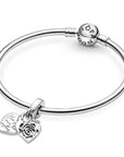 Pandora Roos Hart Hangslot Hangende Bedel 790086C00, exclusief en kwalitatief hoogwaardig. Ontdek nu!