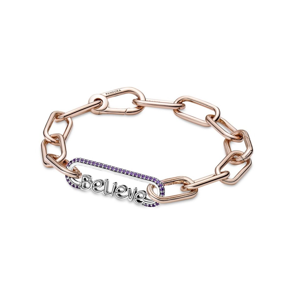 Pandora Pandora ME Woordvormige Stylingschakel 'Believe' 790767C01, exclusief en kwalitatief hoogwaardig. Ontdek nu!