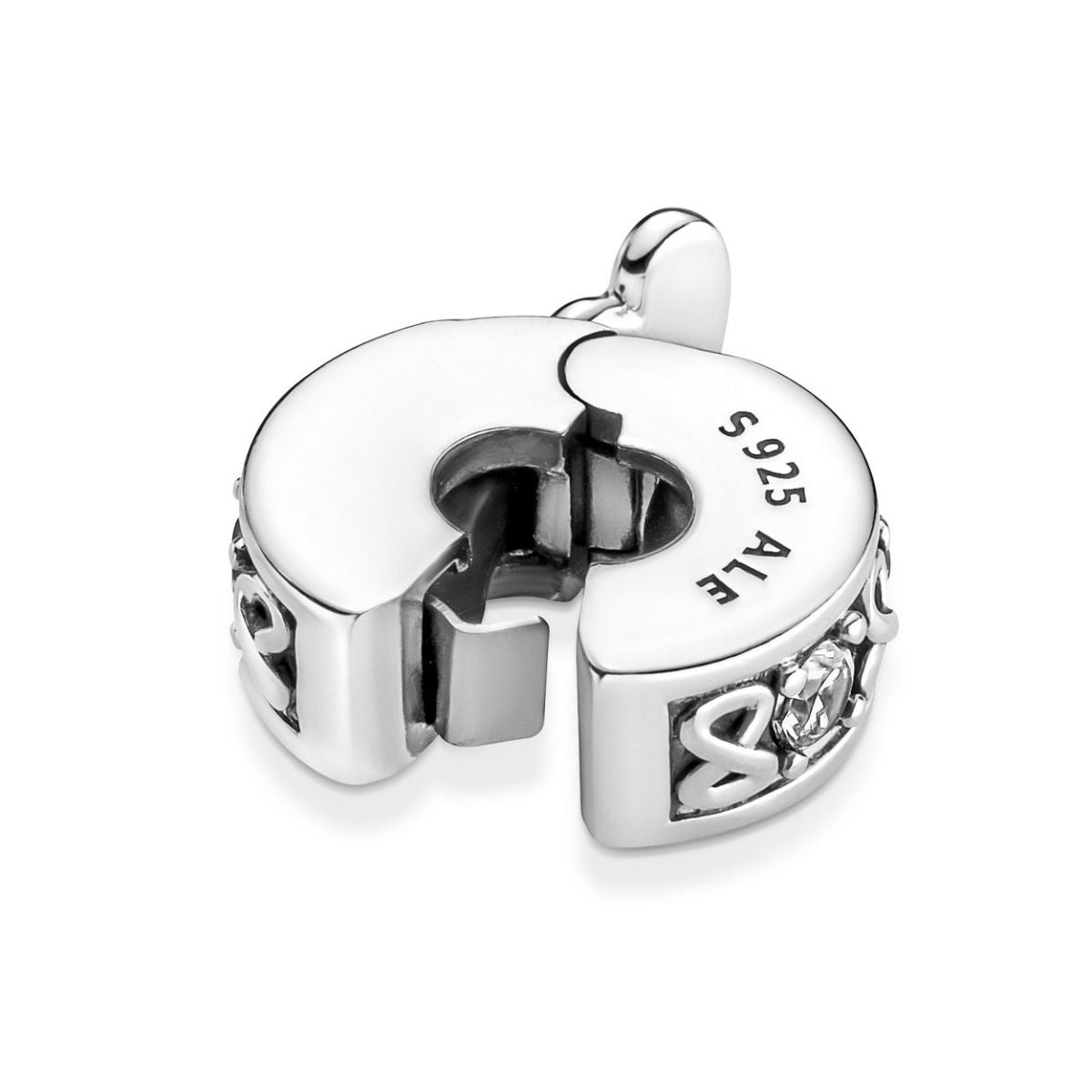 Pandora Family Always Pave Clip Charm 791151C01, exclusief en kwalitatief hoogwaardig. Ontdek nu!