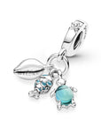 Pandora Fish, Sea Turtle & Conch Triple Dangle Charm 791697C01, exclusief en kwalitatief hoogwaardig. Ontdek nu!