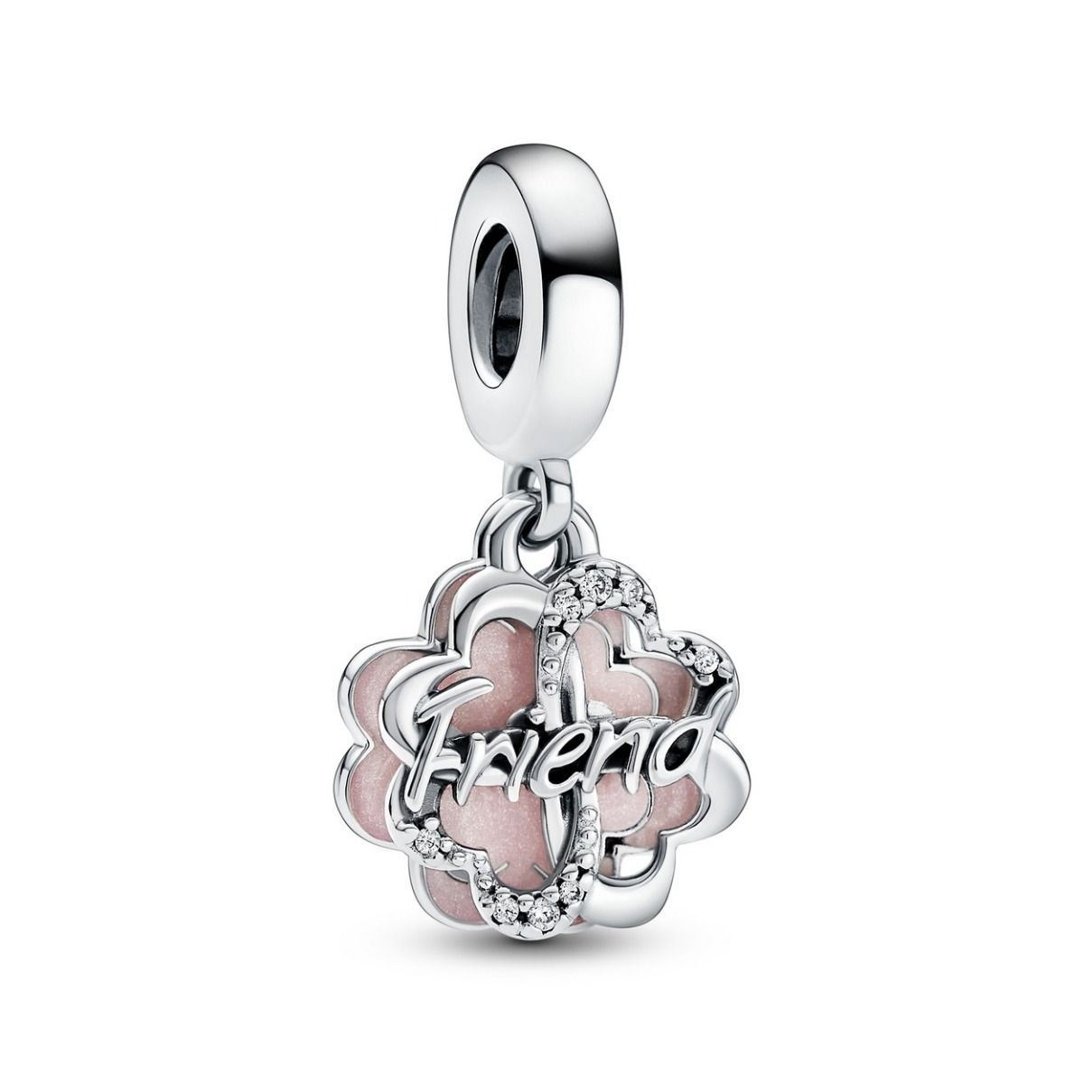 Pandora Four-leaf Clover Friendship Dubbele Hangende Bedel 792245C01, exclusief en kwalitatief hoogwaardig. Ontdek nu!