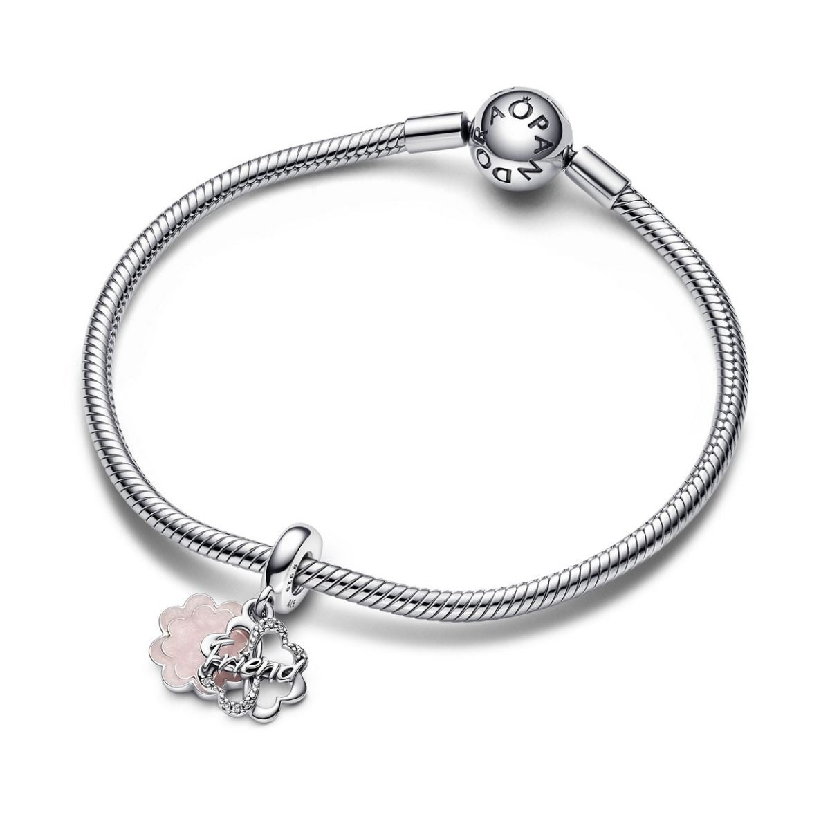 Pandora Four-leaf Clover Friendship Dubbele Hangende Bedel 792245C01, exclusief en kwalitatief hoogwaardig. Ontdek nu!