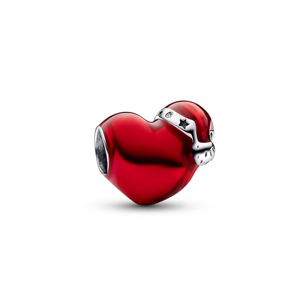 Pandora Metallic Red Christmas Heart Charm 792336C01, exclusief en kwalitatief hoogwaardig. Ontdek nu!