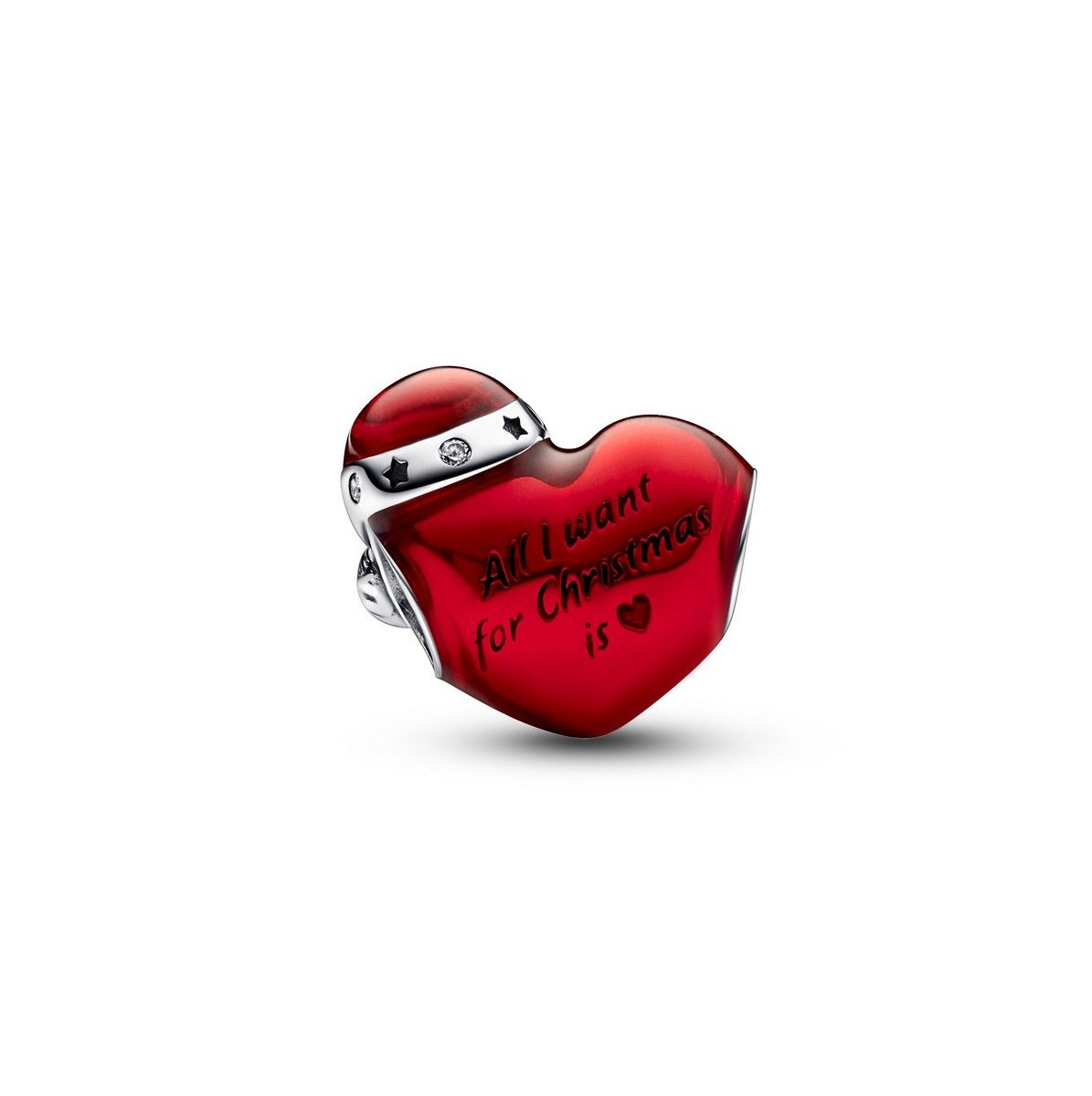 Pandora Metallic Red Christmas Heart Charm 792336C01, exclusief en kwalitatief hoogwaardig. Ontdek nu!
