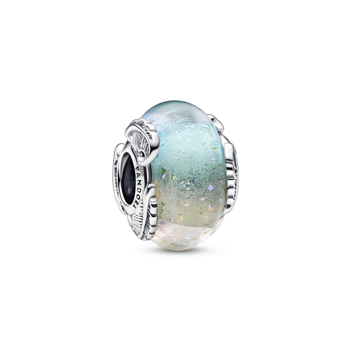 Pandora Veelkleurig muranoglas en ronde veer bedel 792577C00, exclusief en kwalitatief hoogwaardig. Ontdek nu!