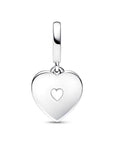 Pandora Parelmoer Wit Hart Dubbele Hangende Bedel 792649C01, exclusief en kwalitatief hoogwaardig. Ontdek nu!