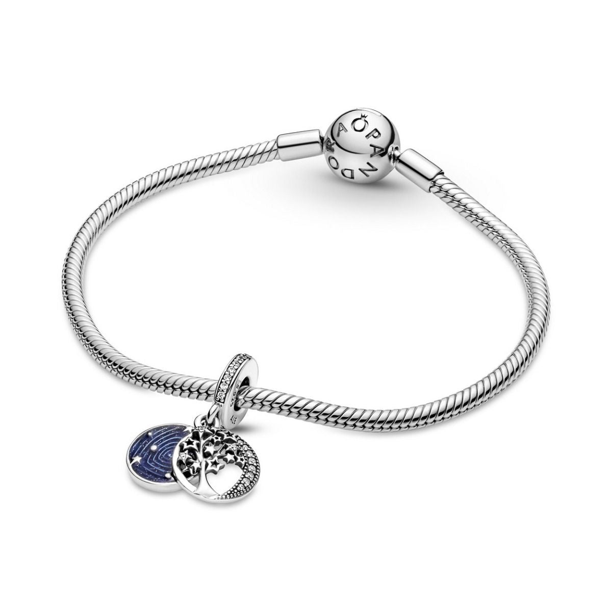 Pandora Boom, Sterrenhemel, Maan Dubbele Hangende Bedel 799645C01, exclusief en kwalitatief hoogwaardig. Ontdek nu!