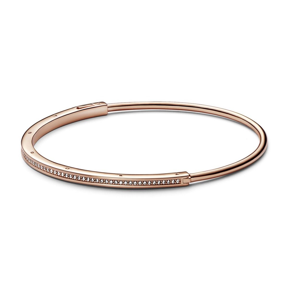 Pandora Signature rose bangle armband met zirkonia 582313C01, exclusief en kwalitatief hoogwaardig. Ontdek nu!