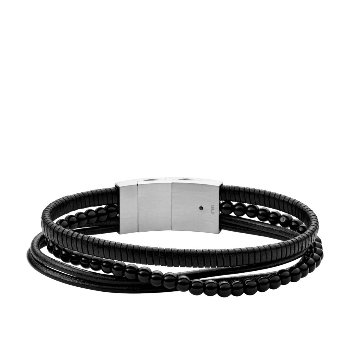 Fossil Vintage Casual Zwarte Armband van Leer JF03993040, exclusief en kwalitatief hoogwaardig. Ontdek nu!