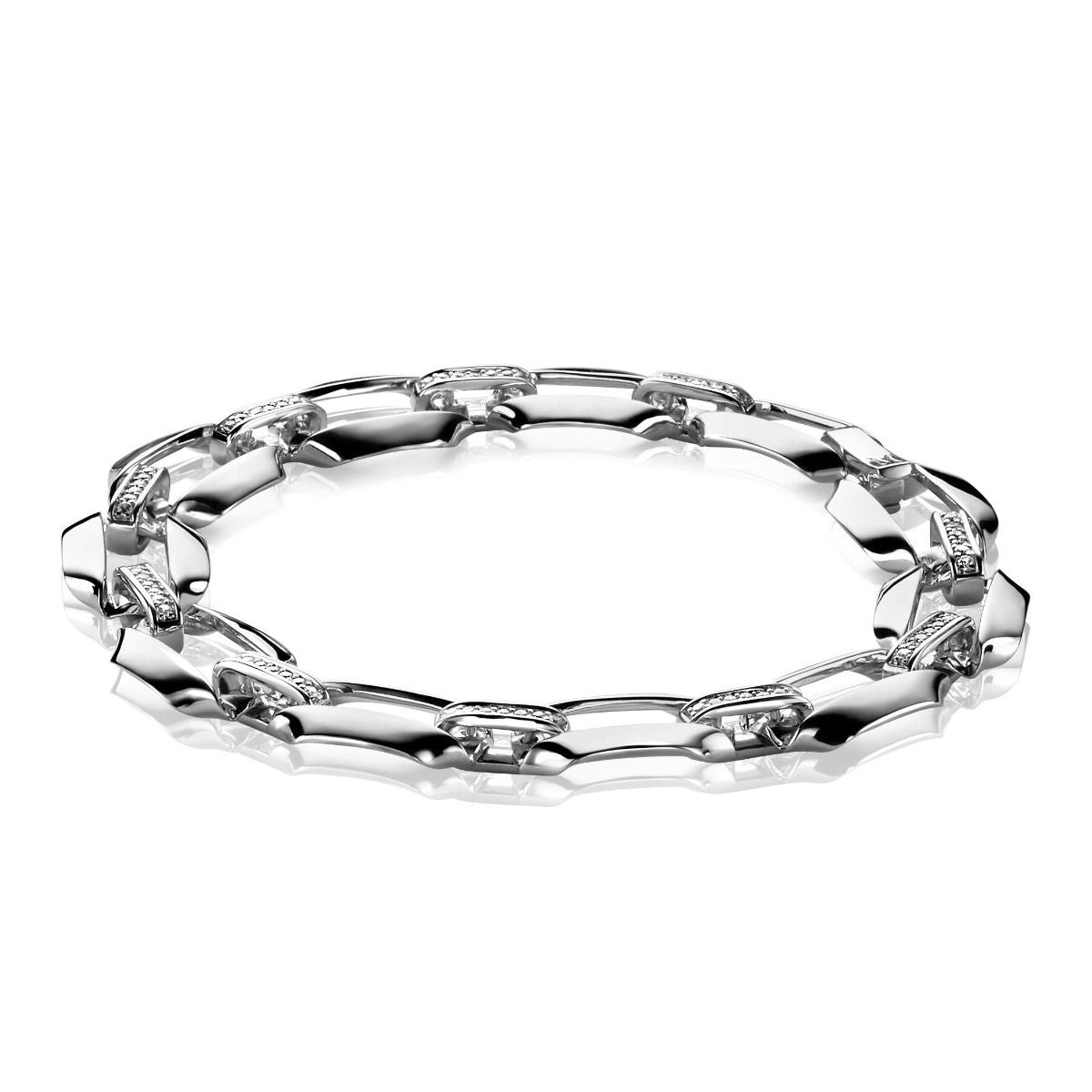Mart Visser by Zinzi zilveren schakelarmband glad MVA2, exclusief en kwalitatief hoogwaardig. Ontdek nu!